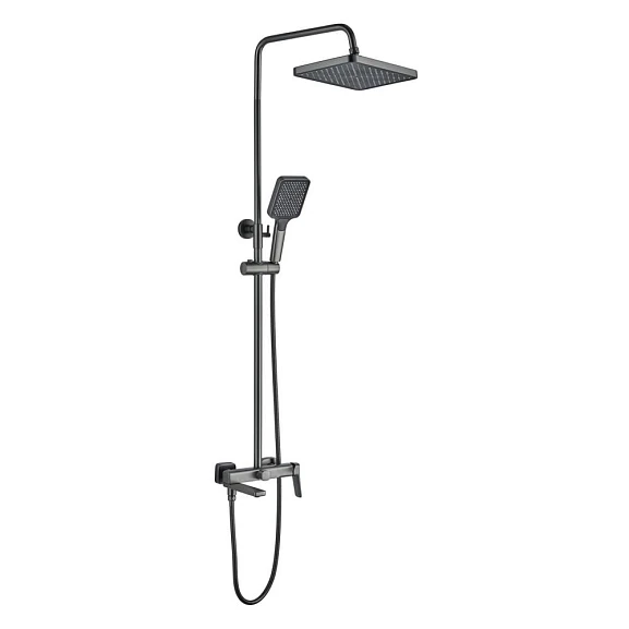 Душевая стойка Shevanik S9936T вороненая сталь
