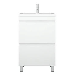 Тумба под раковину Corozo Альтаир 60 белый глянец напольная