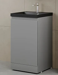 Тумба с раковиной Style Line Батлер 50 напольная серая антискрейтч (раковина Asti 50*45 антрацит)