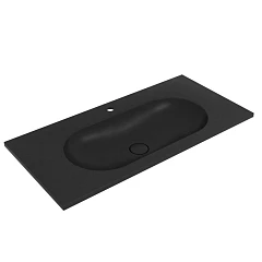 Мебельная раковина Vincea VCB-4H100A 100*48 кварц антрацит (приобретается в комплекте с тумбой)