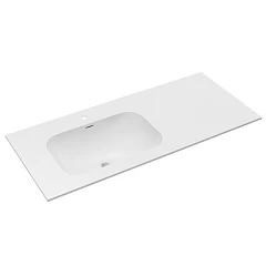 Мебельная раковина Vincea Elise 120*53 Corian белая матовая L (приобретается в комплекте с тумбой)