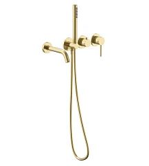 Смеситель Vincea Groove VBTW-4G1BG для ванны и душа скрытый монтаж брашированное золото