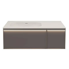 Тумба под раковину Vincea Elise 100 серая матовая L