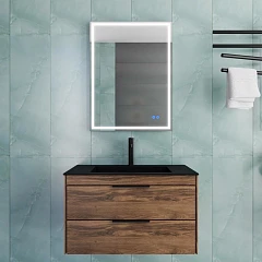 Комплект мебели Vincea Chiara 2D 80 дуб чарльстон (черная раковина)