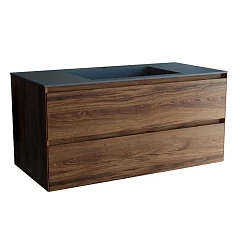 Тумба с раковиной Vincea Luka 100 дуб чарльстон (серая раковина)