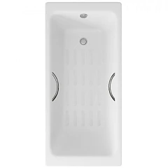 Чугунная ванна Delice Parallel 160х70 с ручками и антискользящим покрытием