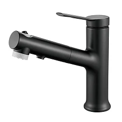 Смеситель Raffine F281H для раковины многофункциональный черный матовый