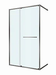Душевая дверь в нишу Cezares LUX-B-FS-11-120-C-GM 120*195 профиль оружейная сталь без поддона