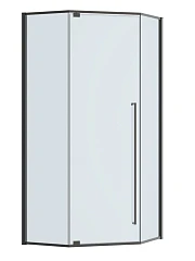 Душевой уголок Cezares Plane 100*100*195 пятиугольный, профиль оружейная сталь без поддона