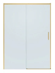 Душевая дверь в нишу Cezares Plane 140*195 профиль брашированное золото без поддона