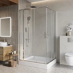 Душевой уголок BelBagno LUCE-AH-22-130/120-C-Cr 130*120*195 без поддона