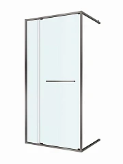 Душевая дверь в нишу Cezares LUX-B-FS-11-110-C-GM 110*195 профиль оружейная сталь без поддона