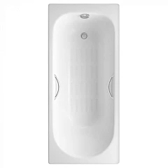 Чугунная ванна Delice Grace 170х70 с ручками и антискользящим покрытием (комплект)