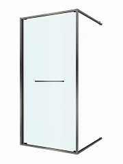 Душевая дверь в нишу Cezares Lux 100*195 профиль оружейная сталь без поддона