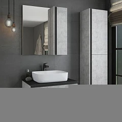 Тумба с раковиной Comforty Эдинбург 75 бетон светлый подвесная