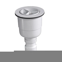 Сифон для поддонов RGW S-20 вертикальный слив, комбинированный затвор Ø 90 мм к поддону ST