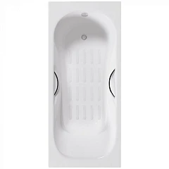 Чугунная ванна Delice Malibu 150х75 с отверстиями под ручки и антискользящим покрытием