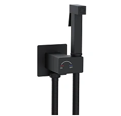 Гигиенический душ со смесителем WeltWasser HIGI Q01 BL с прогрессивным картриджем черный матовый