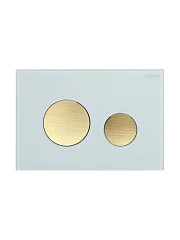 Клавиша смыва Cezares Lux LUX-GB-BORO-C белое стекло/брашированное золото
