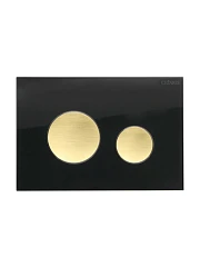 Клавиша смыва Cezares Lux LUX-GN-BORO-C черное стекло/брашированное золото