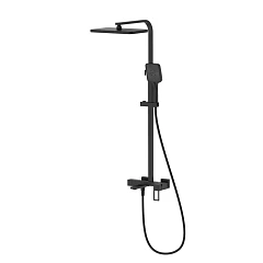 Душевая стойка DQ Dortmund DA1713705 с изливом черная матовая