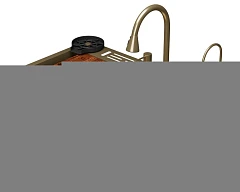 Кухонная мойка DQ DKS754607 75*46 многофункциональная матовое золото