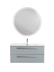 Комплект мебели Cezares Эко-Кер-Н/Eco-Cer-N 100 серо-голубой матовый (раковина CZR-8095-100, ручки серые)