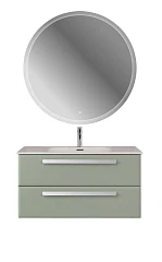 Комплект мебели Cezares Эко-Кер-Н/Eco-Cer-N 100 светло-зеленый матовый (раковина CZR-8095-100, ручки сатин)