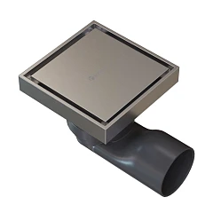 Душевой трап Knotlor Терра/Terra SDSS100BS с основой под плитку матовая сталь