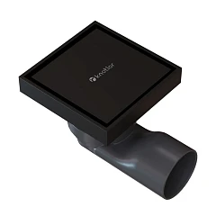 Душевой трап Knotlor Терра/Terra SDSS100BL с основой под плитку матовый черный
