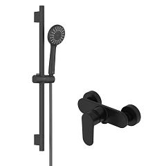 Душевая стойка Aquatek Ника AQ1832MB черная матовая (AQ1860MB+AQ2017MB)