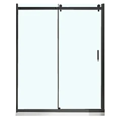 Душевое ограждение Azario Берн DRO 170х195 прозрачное стекло 6 мм, цвет профиля матовый черный без поддона