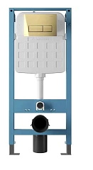 Система инсталляции Aqueduto для унитазов Tecnica TEC11 с кнопкой шлиф золото