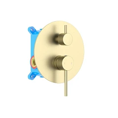 Смеситель Aquatek Европа AQ1346BG для ванны и душа скрытый монтаж на 2 потребителя шлифованное золото