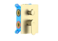 Смеситель Aquatek Оберон AQ1247BG для ванны и душа скрытый монтаж на 3 потребителя шлифованное золото