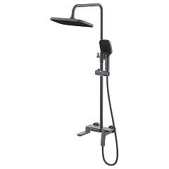 Душевая стойка Azario Conda/Конда AZ-K2311GR с изливом серый графит