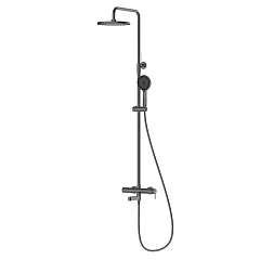 Душевая стойка BelBagno Delta2.0 DEL2.0-VSCM-GM с изливом оружейная сталь