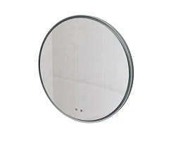 Зеркало Knotlor Луна 80 с Led-подсветкой и функцией антизапотевания серый шелк
