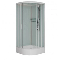 Душевая кабина Frank F409/1 White 90*90*220 (средний поддон) позрачное стекло