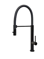 Смеситель Knotlor Бесконечность/Infinity SS-17/BL для кухни с гибким изливом черный матовый
