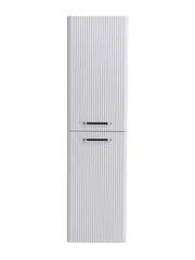 Пенал BelBagno Дуэ/Due 40 белый металлик, ручки атласный никель L/R