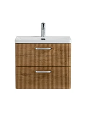 Тумба с раковиной BelBagno Дуэ/Due 60 Rovere Nature, ручки хром полированный