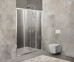 Душевая дверь в нишу BelBagno UNIQUE-BF-2-150/180-C-Cr 150/180*190 стекло прозрачное без поддона