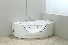 Гидромассажная ванна Black & White Galaxy GB5008 160х100 R со стеклянной стенкой