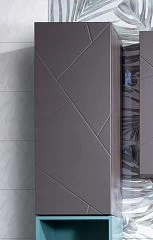 Шкаф Бриклаер для пенала Кристалл 35 софт графит верхний (высота 90)