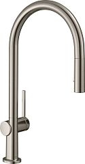 Смеситель Hansgrohe Talis M54 72801800 для кухни с выдвижным изливом сталь