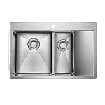 Кухонная мойка Paulmark Union PM537851-BSL 78*51 с крылом сталь Кухонная мойка Paulmark Union PM537851-BSL 78*51 с крылом сталь