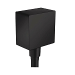Шланговое подключение Hansgrohe Fixfit Square 26455670 черное матовое Шланговое подключение Hansgrohe Fixfit Square 26455670 черное матовое