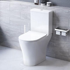 Унитаз-компакт Damixa Sirius 37,5*60,5 безободковый с крышкой-сиденьем микролифт Slim Унитаз-компакт Damixa Sirius 37,5*60,5 безободковый с крышкой-сиденьем микролифт Slim