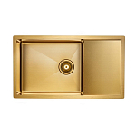 Кухонная мойка Paulmark Platte PM807844-BG 78*44 с крылом брашированное золото Кухонная мойка Paulmark Platte PM807844-BG 78*44 с крылом брашированное золото